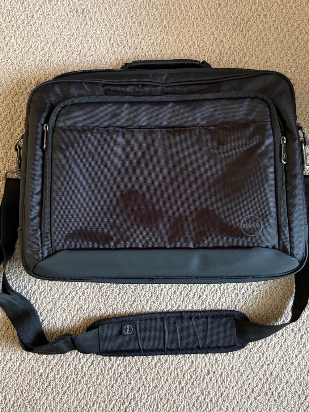 Dell Black Men's Laptop Briefcase with Shoulder Pad